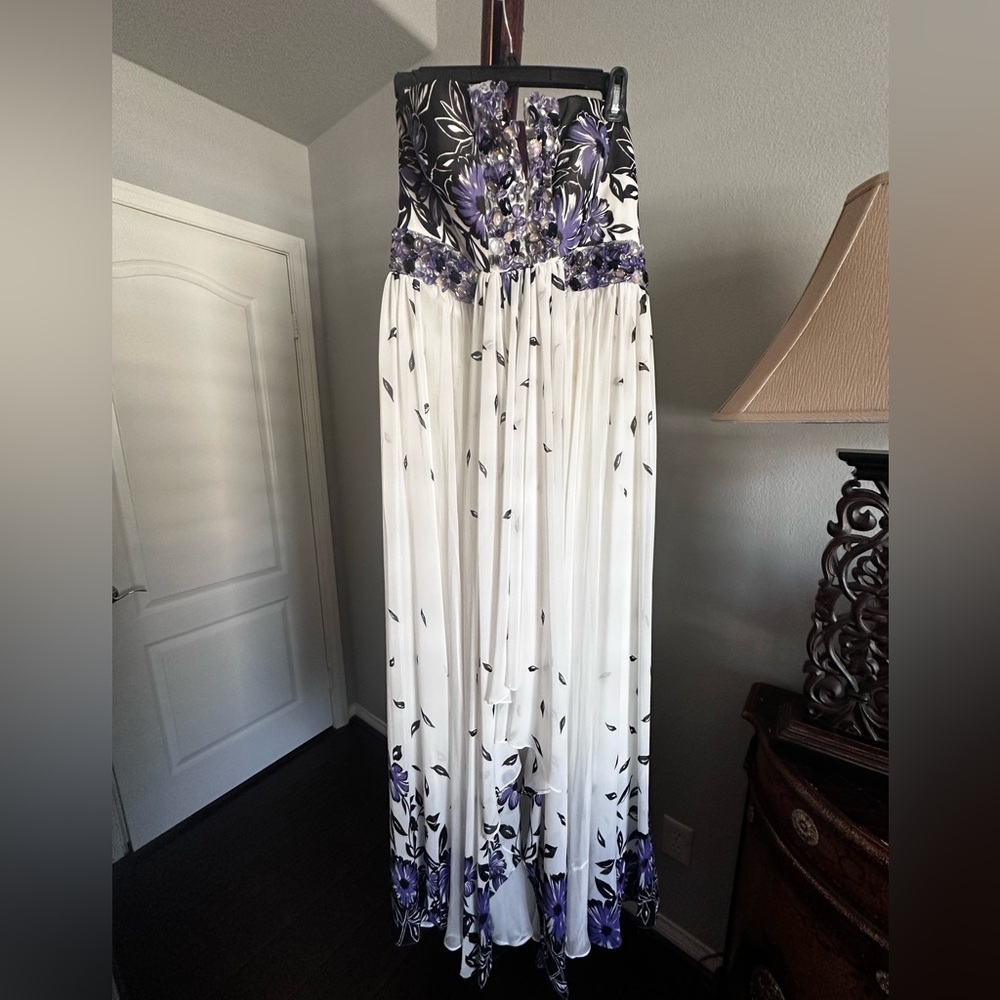 Mikael Aghal Cream Maxi Dress